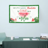 Eén op de Melon 1st Birthday Watermeloen Partij Spandoek (Beurs)