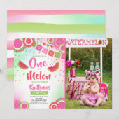 Een op de Melon Birthday nodigde Melon-partij uit Kaart (Voorkant / Achterkant)