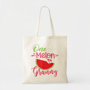Een op de Melon Granny Watermelonfamilie op de dag Tote Bag