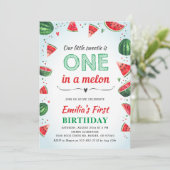 Een op de 'Melon Watermelon Summer Birthday' Kaart (Staand voorkant)