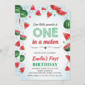 Een op de 'Melon Watermelon Summer Birthday' Kaart (Voorkant / Achterkant)