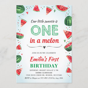 Een op de 'Melon Watermelon Summer Birthday' Kaart