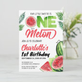 Eén op de Melon Waterverf Watermelon 1 op de geboo Kaart (Staand voorkant)