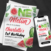 Eén op de Melon Waterverf Watermelon 1 op de geboo Kaart