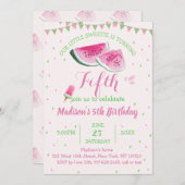 Eén op de vijfde verjaardag van een meloensmeloen kaart (Voorkant / Achterkant)