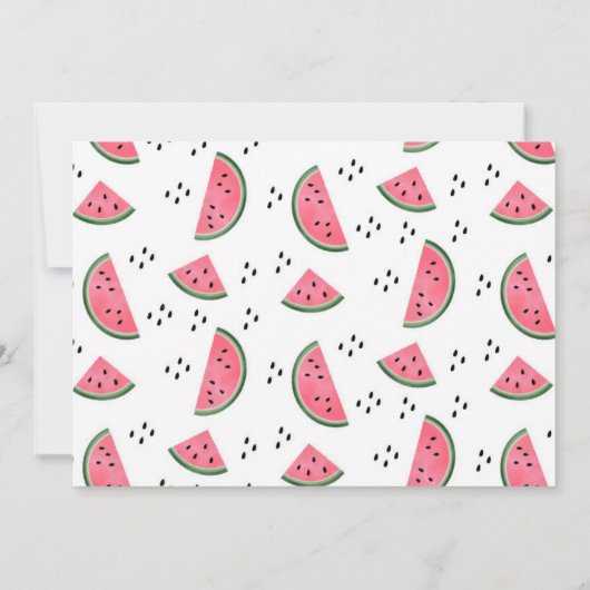 Eén op de Waterverf van de Melonwatermeloen 1e ver Kaart (Achterkant)