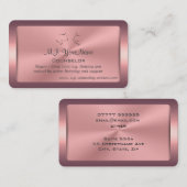 Eén op één counselor, ingelijst roze chroom-effect visitekaartje (Voorkant / Achterkant)