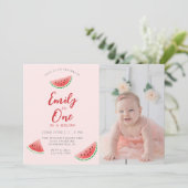 Eén op één dag in een meloenswatermeloen kaart (Staand voorkant)