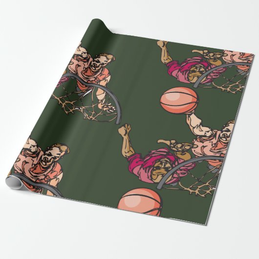 Eén op één honkbal cadeaupapier (Uitgerold)