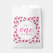 Een op een meloen 1e verjaardag bedankzakje (Voorkant)