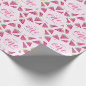 Een op een meloen 1e verjaardag cadeaupapier (Hoek)