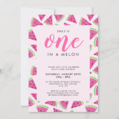 Een op een meloen 1e verjaardag kaart (Voorkant)