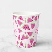 Een op een meloen 1e verjaardag papieren bekers (Rechts)