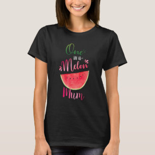 Een op een meloen mam met een watercitroenzomersta t-shirt