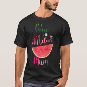 Een op een meloen mam met een watercitroenzomersta t-shirt
