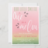 Een op een meloen meloen is een watermeloen kaart (Voorkant)