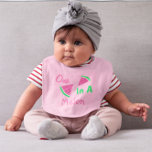 Eén op een meloen op de eerste verjaardag baby slabbetje<br><div class="desc">Eén op een meloen watermeloen op de eerste verjaardag</div>