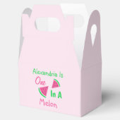 Eén op een meloen op de eerste verjaardag bedankdoosjes (Geopend)