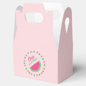 Eén op een meloen op de eerste verjaardag bedankdoosjes (Geopend)