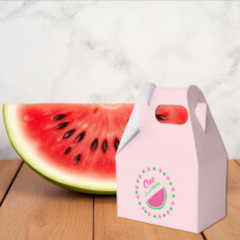 Eén op een meloen op de eerste verjaardag bedankdoosjes