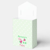 Eén op een meloen op de eerste verjaardag bedankdoosjes (Geopend)