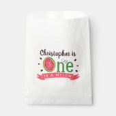 Eén op een meloen op de eerste verjaardag bedankzakje (Voorkant)