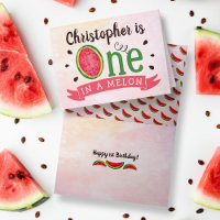 Eén op een meloen op de eerste verjaardag