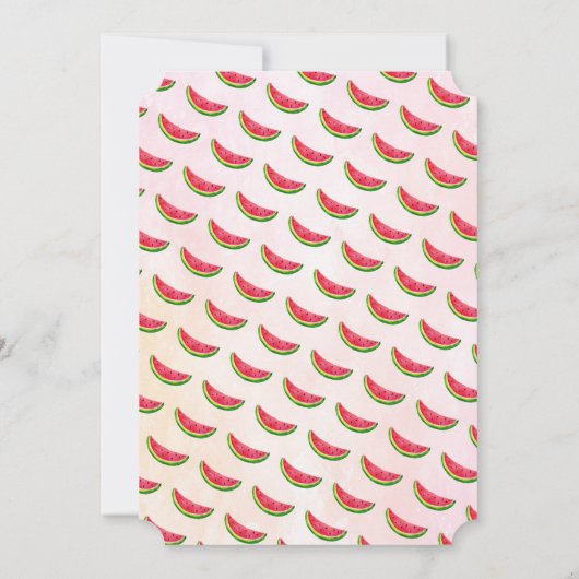 Eén op een meloen op de eerste verjaardag kaart (Achterkant)