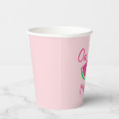 Eén op een meloen op de eerste verjaardag papieren bekers (Rechts)