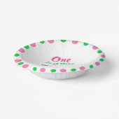 Eén op een meloen op de eerste verjaardag papieren kommen (Gebogen)