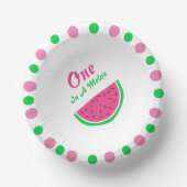 Eén op een meloen op de eerste verjaardag papieren kommen (Voorkant)