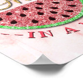 Eén op een meloen op de eerste verjaardag poster (Hoek)