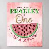 Eén op een meloen op de eerste verjaardag poster (Voorkant)