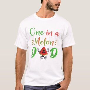 Een op een meloen papa watermeloen kool vet t-shirt