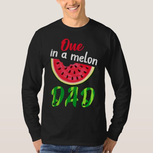 Een op een meloen papaver Dada Watermeloen Koelvet T-shirt (Voorkant)