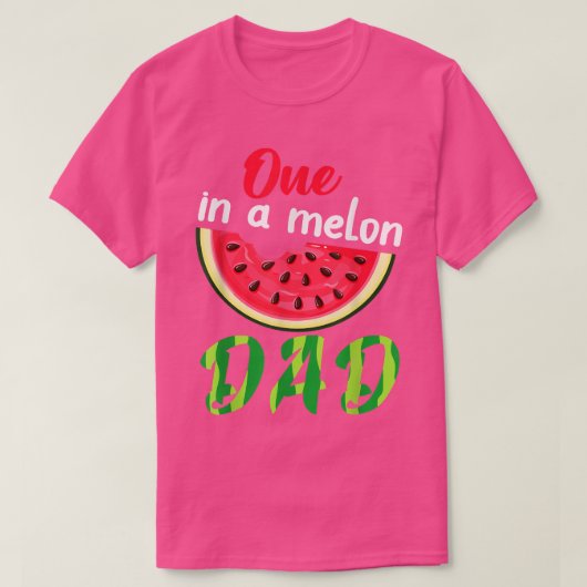 Een op een meloen papaver Dada Watermeloen Koelvet T-shirt (Design voorkant)