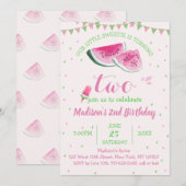 Eén op een meloensmeloen tweede verjaardag kaart (Voorkant / Achterkant)