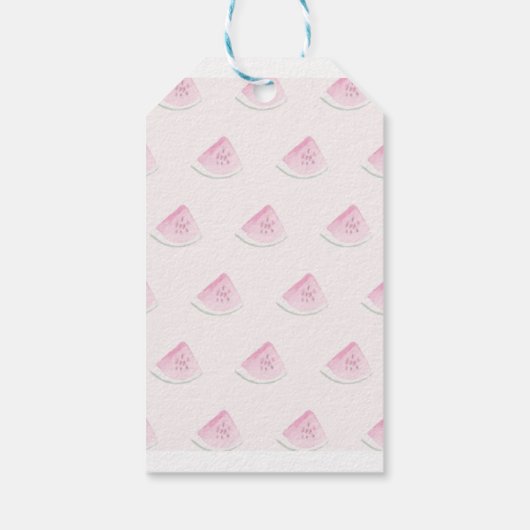 Een op een meloensmeloen voor de eerste verjaardag cadeaulabel (Achterkant)