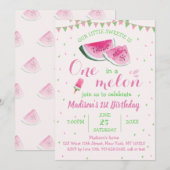 Een op een meloensmeloen voor de eerste verjaardag kaart (Voorkant / Achterkant)