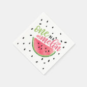 Eén op een Melon Birthday Napkin Servet (Hoek)