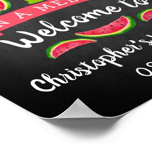 Eén op een Melon Chalkboard, 1 op de verjaardag Poster (Hoek)