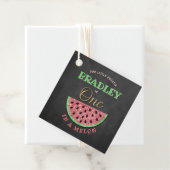 Eén op een Melon Chalkboard op de eerste verjaarda Bedankjes Labels (In situ)