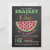 Eén op een Melon Chalkboard op de eerste verjaarda Kaart (Voorkant)