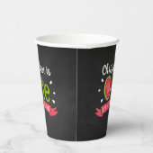 Eén op een Melon Chalkboard op de eerste verjaarda Papieren Bekers (Rechts)