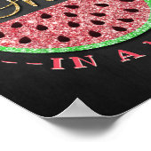 Eén op een Melon Chalkboard op de eerste verjaarda Poster (Hoek)