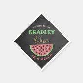 Eén op een Melon Chalkboard op de eerste verjaarda Servet (Hoek)