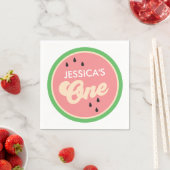 Een op een Melon First Birthday Cocktail Napkins Servet (Insitu)