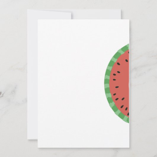 Eén op een Melon First Birthday Kaart (Achterkant)