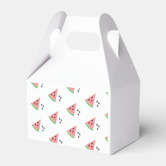 Eén op een Melon First Birthday Party Favor Box Bedankdoosjes (Achterkant)