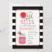 Een op een Melon Mason Jar Drink eerste verjaardag Kaart (Voorkant)